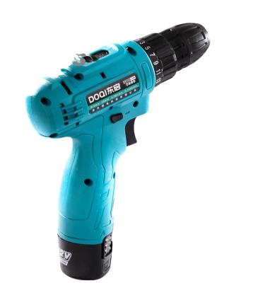 China Repair DOQI 12V electric screwdriver small hand drill set with 2 * 1500mah battery charger for sale