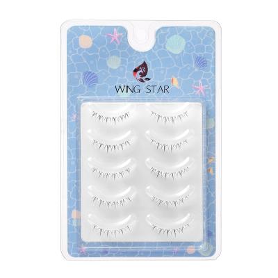 China Qingdao Wingstar Soft and Light Strip Lash Eyelashes 100% Handmade Nature Blue Series WSCB-007 for sale