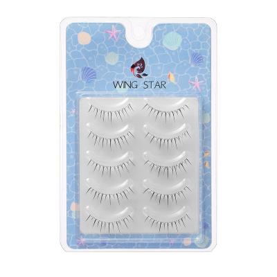 China Qingdao Wingstar 2023 new factory sale soft and light 5 pairs hot selling blue series strip eyelashes WSCB-005 for sale