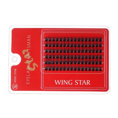 China Qingdao Wingstar Series 2023 Soft and Light Chinese Red Innovative Products Super Dark Fan Lash Clusters Single Cluster Eyelashes WSCR-003 for sale