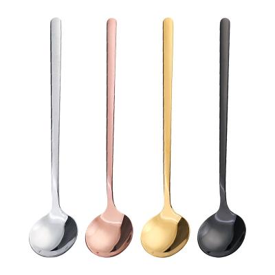 China 304 Stainless Steel Mini Kitchenware Teaspoon Coffee Teaspoon Korean Cute Cute Round Spoon Viable Hot Selling for sale