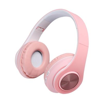 China B39 Folding Headset Macarone Color Wireless Earphones With Lights 40MM Speakers Youth Girl Gift Portable Order Pink for sale