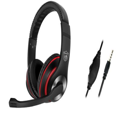 China 005 3.5mm speaker accessorics gaming headset plug in headband cable music streaming earphone wholesale for sale