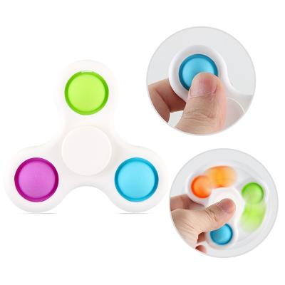 China Amazon Hot Selling Non-Toxic Eco-Friendly Non-Toxic Amazon Silicone Rubber Relief Hand Toy Key Chain Push Spin Top Toy for sale