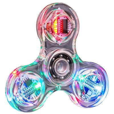 China 2021 Amazon Eco-friendly Non-Toxic Hot Sale Stirring Person Toys Colorful LED Spinning Top Toys for sale