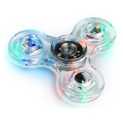 China Top Selling 2021 Amazon Crystal Glowing LED Light Non-Toxic Eco-friendly Hot Selling Fingertip Spinning Decompression Toy for sale