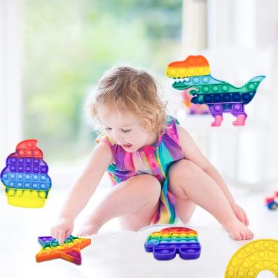 China New Amazon Silicone Non-Toxic Eco-Friendly Hot Selling Sensory Sense Amplify Bubble Autism Rainbow Unicorn Fidget Toy for sale