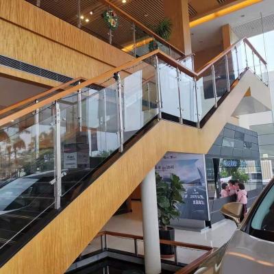 China Balcony Railing Trims High Quality Modern Staircase Baluster Exterior Stainless Steel Glass Railing for sale