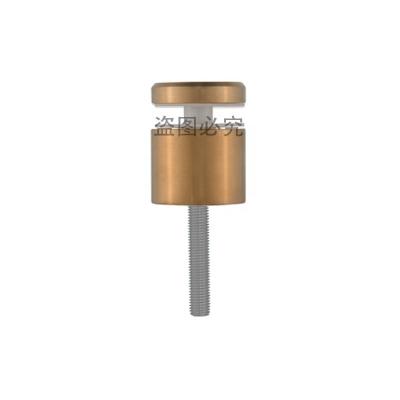 China Minimalist Professional Customization 304 Stainless Steel Brushed Brass Glass Bolts For Exterior Glass Balustrade for sale