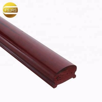 China Modern Indoor Easy Bending Staircase Plastics PVC Wood PVC Wall Railing PVC Flexible Railing Imitative Balustrade for sale