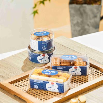 China Disposable Clear Plastic Cookie Container Containers Cookies Package Box Food Packaging Box For Biscuits Biscuit for sale