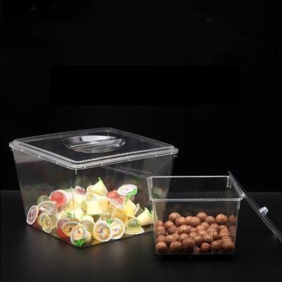 China Large Disposable Rectangle Square Plastic Cookie Box Transparent Food Plastic Boxes / Hard Clear Acrylic Candy Boxes for sale