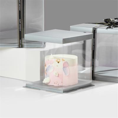 China Recyclable Wholesale Transparent Present Wedding Birthday Cake Paper Gift Box Container Custom 8 Inch Cake Boxes For Gift Package for sale