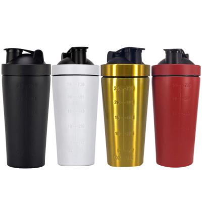 China 700ml Viable Insulated Double Wall Metal Stainless Steel Gym Shaker Water Bottle Gym Black Fitness Insulation Thermal Bottle for sale