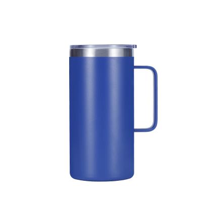 China Disposable Portable Camping Thermal Double Wall Mug 24oz 3 Cup 10oz Stainless Steel Carabineer Mug Handle Carabineer Stainless Steel Travel for sale