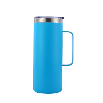 China 12oz Solid Color Disposable Beer Mug Can With Lid Wide Lid Wall Cooler Double Mouth Stainless Steel Beer Cup Insulated Travel Water Sealed Mug for sale