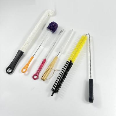 China Viable flexible wine decanter cleaning brush set with 5 brushes and 500 stainless steel cleaning beads for shisha for sale