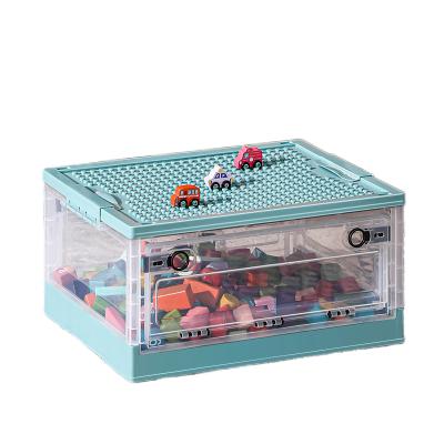 China Foldable Foldable Wheeled Toy Household Transparent Clothes Matching Storage Box for sale