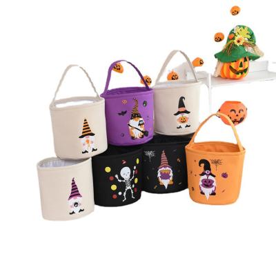 China Best Selling Traditional Halloween Candy Bag Pumpkin Bucket Children's Hand Basket Pumpkin Candy Bucket for sale