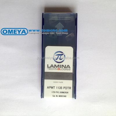 China Internal and External Rotating Inserts APMT1135PDTR LT30 Swiss Made Laminas Original Carbide Insert For Milling Tool for sale