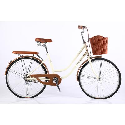 China Steel Bicycle With For Women Ladies Bicycle City Bike Retro for sale