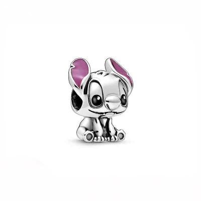 China Fashionable factory wholesale 925 sterling silver suitable for Pandora Mickey Minnie Stitch Cheshire Cat high quality charm for sale