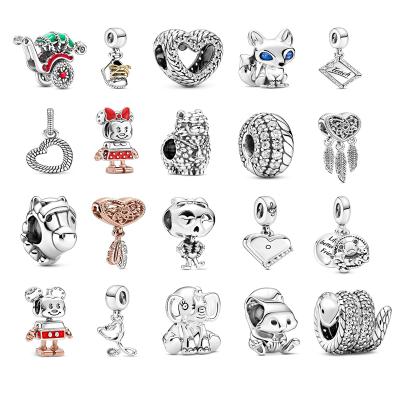 China Factory wholesale fashionable 925 sterling silver suitable for Pandora high quality blue-eyed fox dream catcher three-piece charm for sale