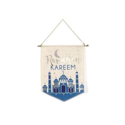 China B&S Factory Custom Mini Hanging Garden Flags Waterproof Eco-friendly Banner Canvas Hanging Flag for RAMADAN for sale