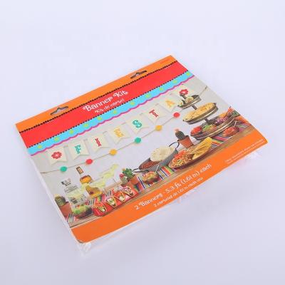 China B&S Factory Disposable Eco-Friendly Banners Hanging String Flags Bunting Decoration For Festival Party for sale