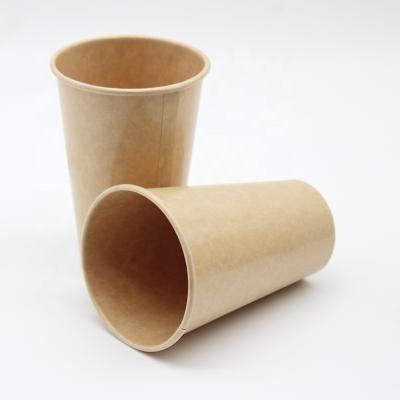 China Customized Recyclable Hot Disposable Drink Paper Cup Kraft Coffee Disposable Paper Cup for sale