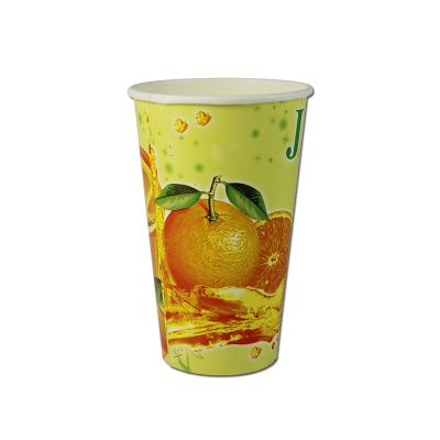 China Cold Printed Double Pe 16oz Disposable Paper Cups To Take Out Wholesale Disposable for sale