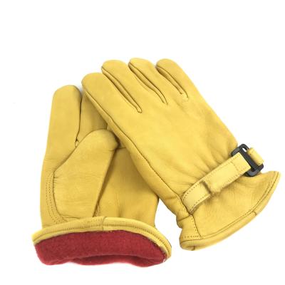 China Soft Comfortable Cow Sheep Skin Gloves Deerskin Swelder Leather Gloves Anti-Static For Driving Working for sale