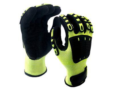 China Anti-impact Heavy Duty Swelder Impact And Oilfield Cut Resistant TPR Mechanic Gloves for sale