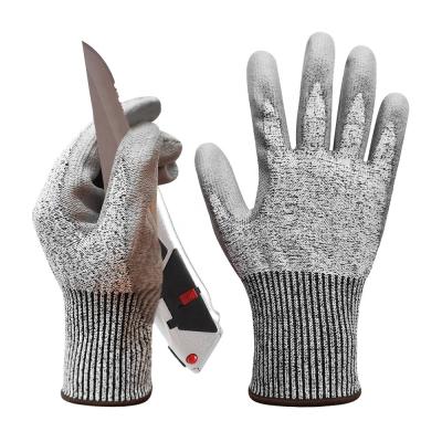 China SUN Level 5 Resistance Gardening Cut Out Hand PU Coated Protection Cut Out Glove for sale