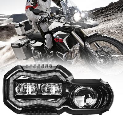 China PMMA+ABS LOYO ODM Led Lights Lens Wider Low Beam Pattern Led Headlamp For BMW F650 F700 F800 Led Motorcycle Headlight for sale