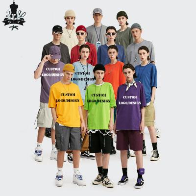 China Custom Anti-wrinkle spring summer loungewear loose logo men's shirt short sleeve t-shirts for men 100% cotton for sale