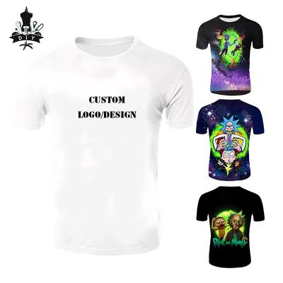 China Anti-wrinkle summer shirt men fashion 3D digital printing plus size men's t-shirts custom short sleeve t-shirts for men for sale