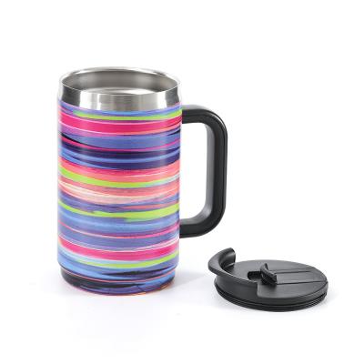 China Sustainable Customized Business Gifts Stainless Steel Rainbow Personalized Coffee Mug for sale