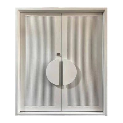 China Double Wrought Iron Flat Professional Entry Manufacturer Double Door Windproof en venta