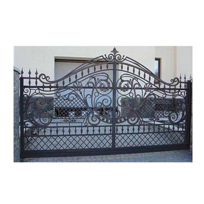 China Good price modern exterior garden gate villa entry house base track gate designs high quality wrought iron gate for sale