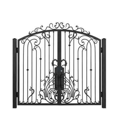 China Modern Wrought Iron Gate Designs Exterior Arched Iron Gate Southeast Asian Gate Designs for sale