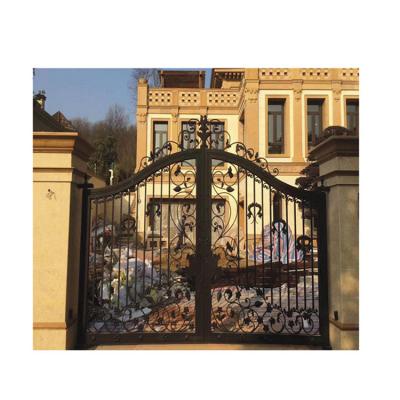 China Modern Laser Cut And Wrought Iron Gate Design Iron Fancy Doors For Villa for sale