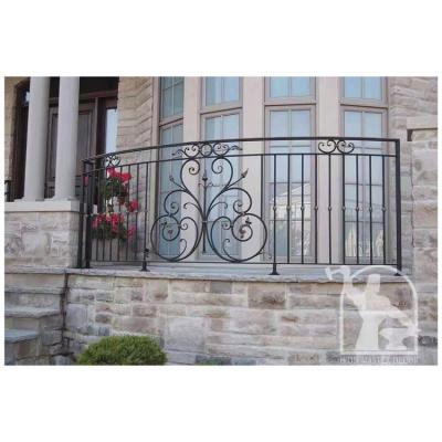 China Modern High Quality Balcony Deck Railings Wrought Iron Antique Fence Designs for sale