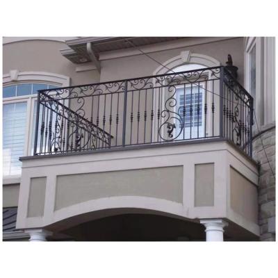 China Modern Custom Wrought Iron Balcony Fence Designs , Cheap Price Wrought Iron Balcony Railings for sale