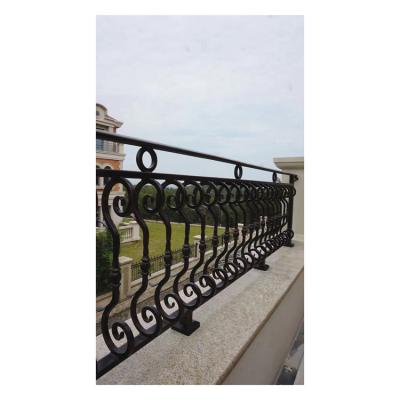 China Long modern style wrought iron railing balcony fence for security Te koop