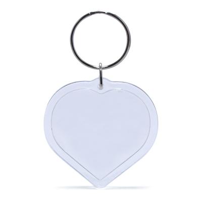 China DIY Print Split Key Ring Key Chain Heart Round Rectangle Blank Key Chain Transparent Plastic Acrylic Photo Frame Picture Insert for sale