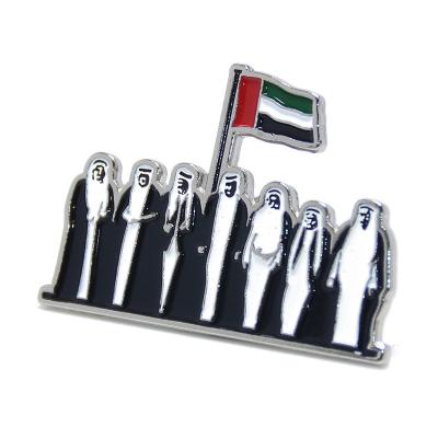 China Custom Magnetic United Arab Emirates Flag Pin Button Brooch Collar Badge Tie Party Reunion Souvenir Gifts Lapel Pins United Arab Emirates Magnet UAE Enamel Badges for sale