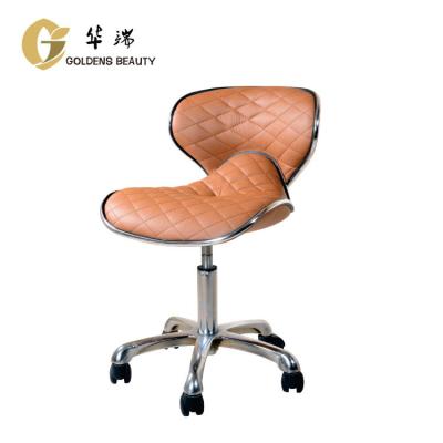 China Modern Barber Salon Equipment Beauty Styling Hair Salon Chairs Pedicure Stool With Backrest for sale