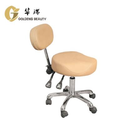 China Modern Universal Hydraulic Hair Salon Beauty Salon Furniture Saddle Rolling Salon Stool for sale