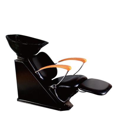 China Modern Hot Selling Modern Factory Direct Luxury Black Sink Hair Salon Shampoo Chair for sale